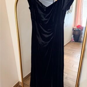 Sophisticated Black Velvet Gown